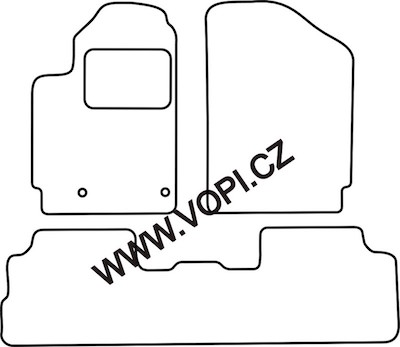 Autokoberce Peugeot Partner MPV zadní koberec 2006 - Autofit (3644)